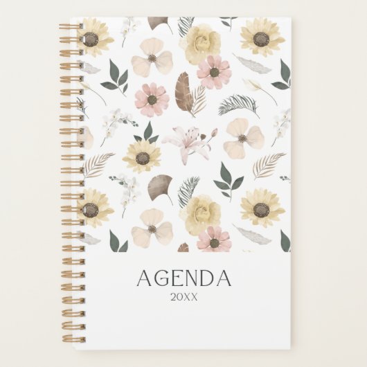 Watercolor Flowers Planner (Voorkant)