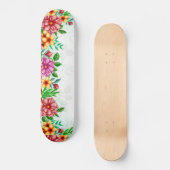 Watercolor Flowers Skateboard (Recto)