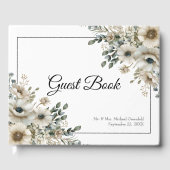 Watercolor Flowers Wedding Gastenboek (Voorkant)