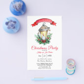 Watercolor Flyer Kerstfeest Uitnodiging (Enkel)