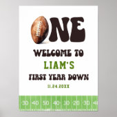 Watercolor Football Une Affiche de bienvenue d'ann (Devant)