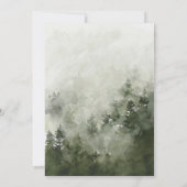 Watercolor Forest Mountain Faire-part de mariage (Dos)