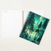 Watercolor Forest with Full Moon (Devant avec enveloppe)