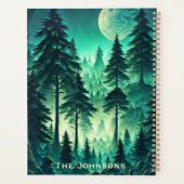 Watercolor Forest with Full Moon Planner (Achterkant)