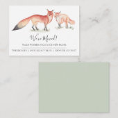 Watercolor Fox New Home Moving Faire-part (Devant / Derrière)