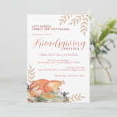 Watercolor Friendsgiving Potluck Diner Invitation (Debout devant)