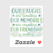Watercolor Friendship Quote Sticker (Vel)