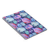 Watercolor Galaxy Patchwork Notitieboek (Rechterzijde)