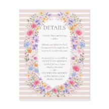 Watercolor Garden Flower Frame Wedding Invitation