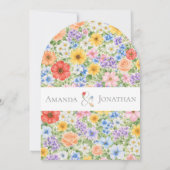 Watercolor Garden Flower Wedding Invitation (Dos)