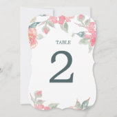 WATERCOLOR GARDEN MARIAGE mariage numéro de table (Devant)