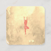 Watercolor Geborsteld | Yoga Studio | Instructrice Vierkante Visitekaartje (Achterkant)
