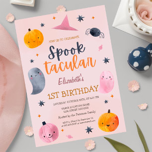 Watercolor Geest Pompoen Halloween Verjaardag Kaart