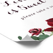 Watercolor geïllustreerd herfst liefde is zoete bo poster (Hoek)