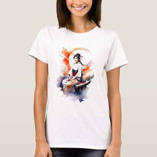 Watercolor Geisha T-shirt (Voorkant)