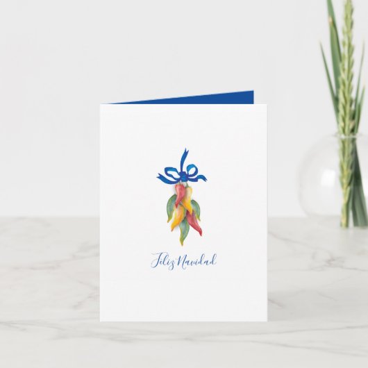 Watercolor Gelukkig Kerstmis Kerstmis Feestdagen Kaart (Voorkant)