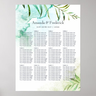 Watercolor Geometrische Kristallen Trouwzitting Poster