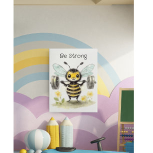 Watercolor Gewichtheffen Hommeltje Inspiratie Poster