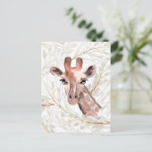 Watercolor Giraffe Briefkaart (Staand voorkant)