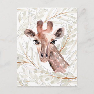 Watercolor Giraffe Briefkaart