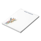 Watercolor Giraffe Sophisticated Notepad Notitieblok (Gedraaid)