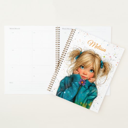 Watercolor Girl Any Name (Devant avec enveloppe)