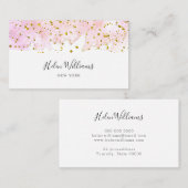 Watercolor Glitter Visitekaartje (Voorkant / Achterkant)