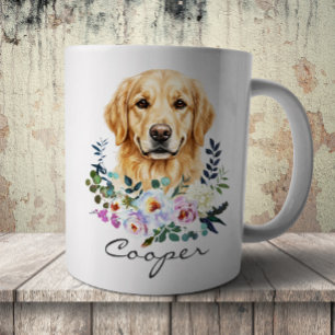 Watercolor Golden Retriever Koffiemok