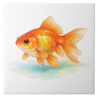 Watercolor Goldfish  Tegeltje