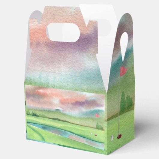Watercolor Golf Bedankdoosjes (Geopend)
