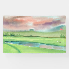 Watercolor Golf Spandoek