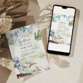 Watercolor Golf Thème Anniversaire Fête Invitation