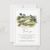 Watercolor Golfbaan Condoleance