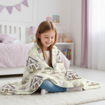 Watercolor Goose Lavender Farm House