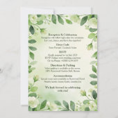 Watercolor Green Floral Wedding Invitation (Dos)