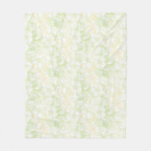 Watercolor green flowers fleece blanket (Voorkant)