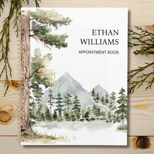 Watercolor Green Forest Personalized Appointment