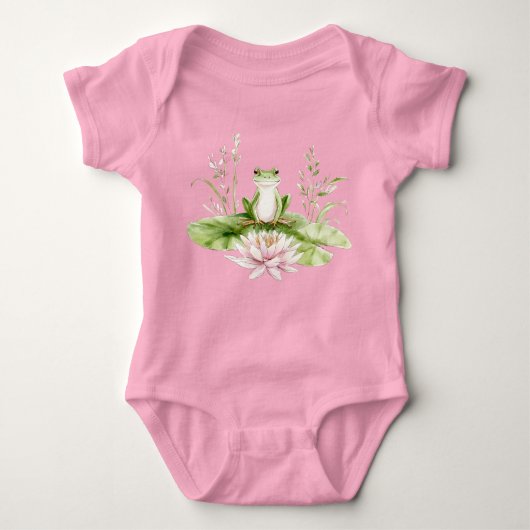 Watercolor Green Frog  Romper (Voorkant)