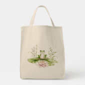 Watercolor Green Frog Tote Bag (Achterkant)
