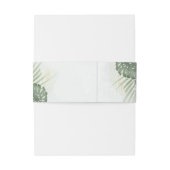 Watercolor Green Palm Leaf Wedding Uitnodigingen Wikkel (Achterkant Voorbeeld)