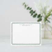 Watercolor Green Scalloped Nursery Note Card Aankondiging (Staand voorkant)