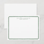 Watercolor Green Scalloped Nursery Note Card Aankondiging (Voorkant / Achterkant)