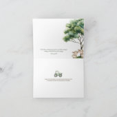 Watercolor Green Tractor Farm Merci Cartes (Intérieur)