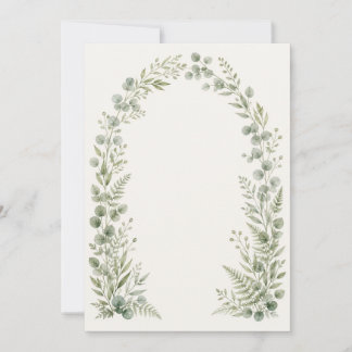 Watercolor Greenery Arch Bridal Shower Invitation Kaart