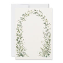 Watercolor Greenery Arch Wedding Invitation