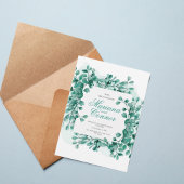Watercolor Greenery Botanical Wedding Invitation