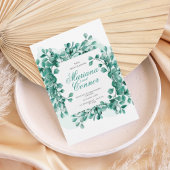 Watercolor Greenery Botanical Wedding Invitation