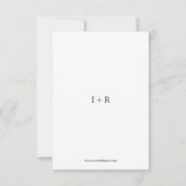 Watercolor Greenery Gold Feuilles mariage carte RS (Dos)