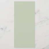Watercolor Greenery Gold Hexagon Menu Mariage (Dos)