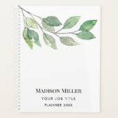 Watercolor Greenery Job Title (Devant)